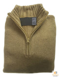 Mens Knit Jumper Pullover Sweater Knitted Casual Stretch Warm Winter  - Half Zip Maize 17 (KW14) - L