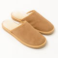Sheepskin Wool Mens Slippers Scuffs Slip On Winter Ugg Slippers in Chestnut - 8