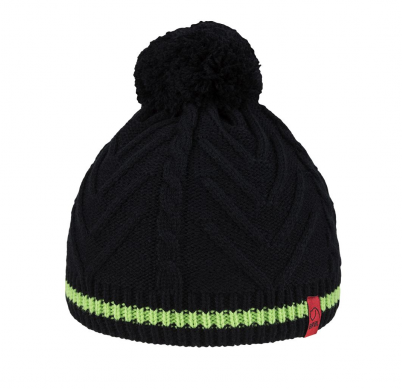 BRBL Dolomiti Merino Wool Blend Pull On BEANIE Warm Winter Hat Pom Pom Knitted - M