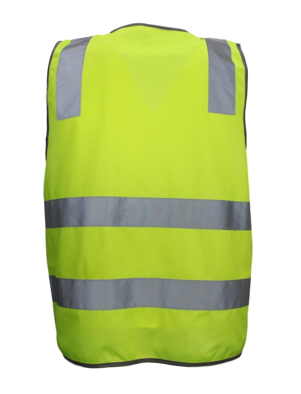Hi Vis Safety Vest Reflective Tape Zip Up Workwear Pocket High Visibility in Yellow - S