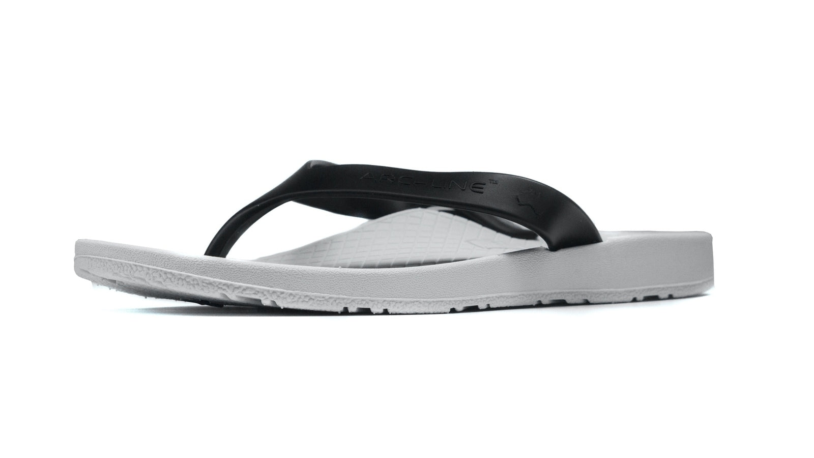 ARCHLINE Flip Flops Orthotic Thongs Arch Support Shoes Footwear - White/Black - EUR 47