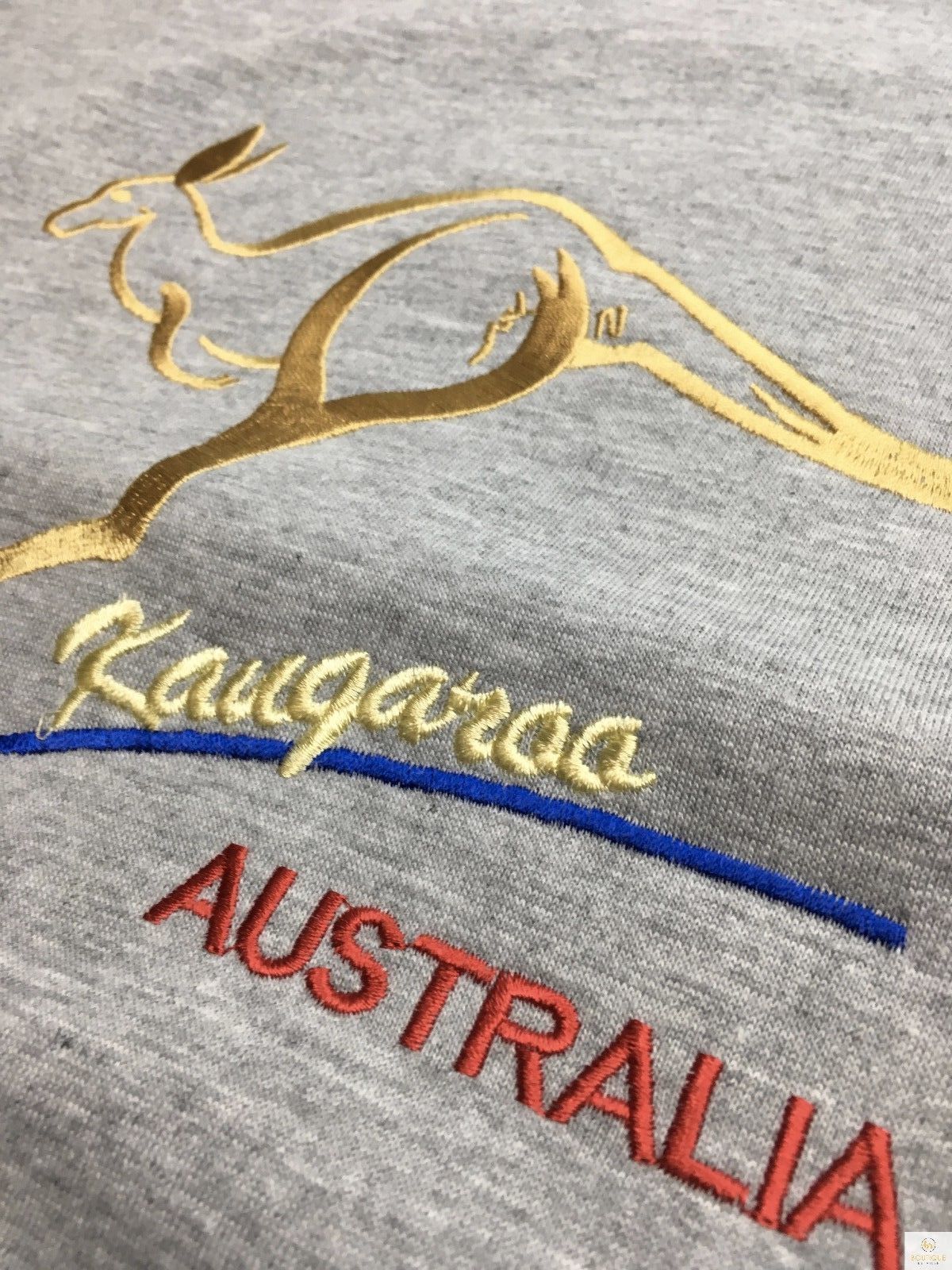 Adult Australian Kangaroo T Shirt Australia Day 100% Cotton Souvenir Tee Top - Grey - XL