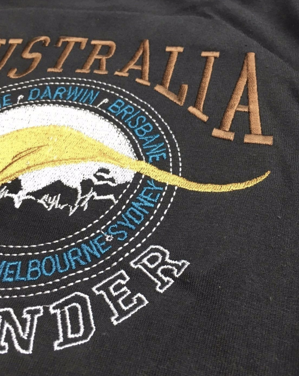 Adult Australia Kangaroo T Shirt Australia Day Souvenir Tee Top 100% Cotton - Grey - M