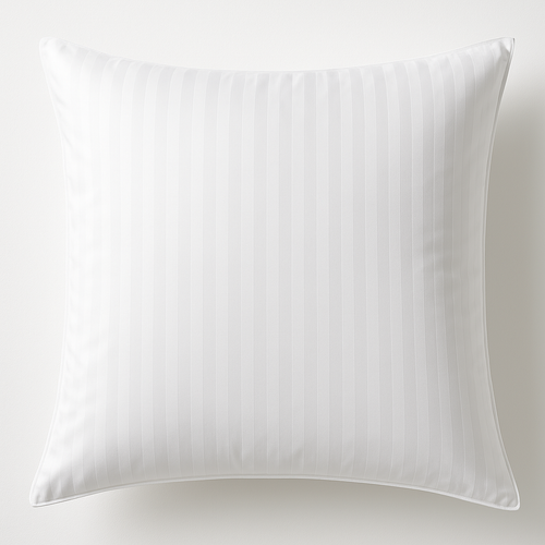 100% Cotton European Pillowcase 400 Thread Count Hotel Quality - Striped White