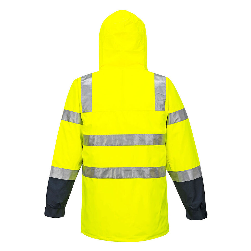 HUSKI Transit Hi Vis Waterproof Jacket Industrial Workwear Reflective UPF 50+ - Yellow - L (102cm)