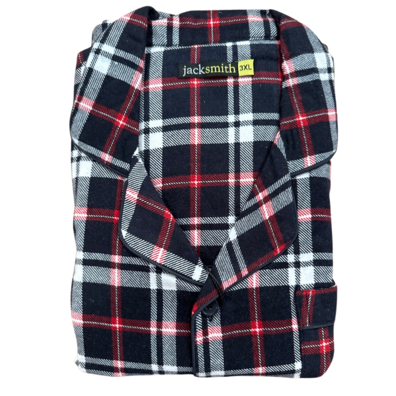 Mens Plus Size Flannelette Pyjamas 100% Cotton PJs Set Top Pants in Red Check - 5XL