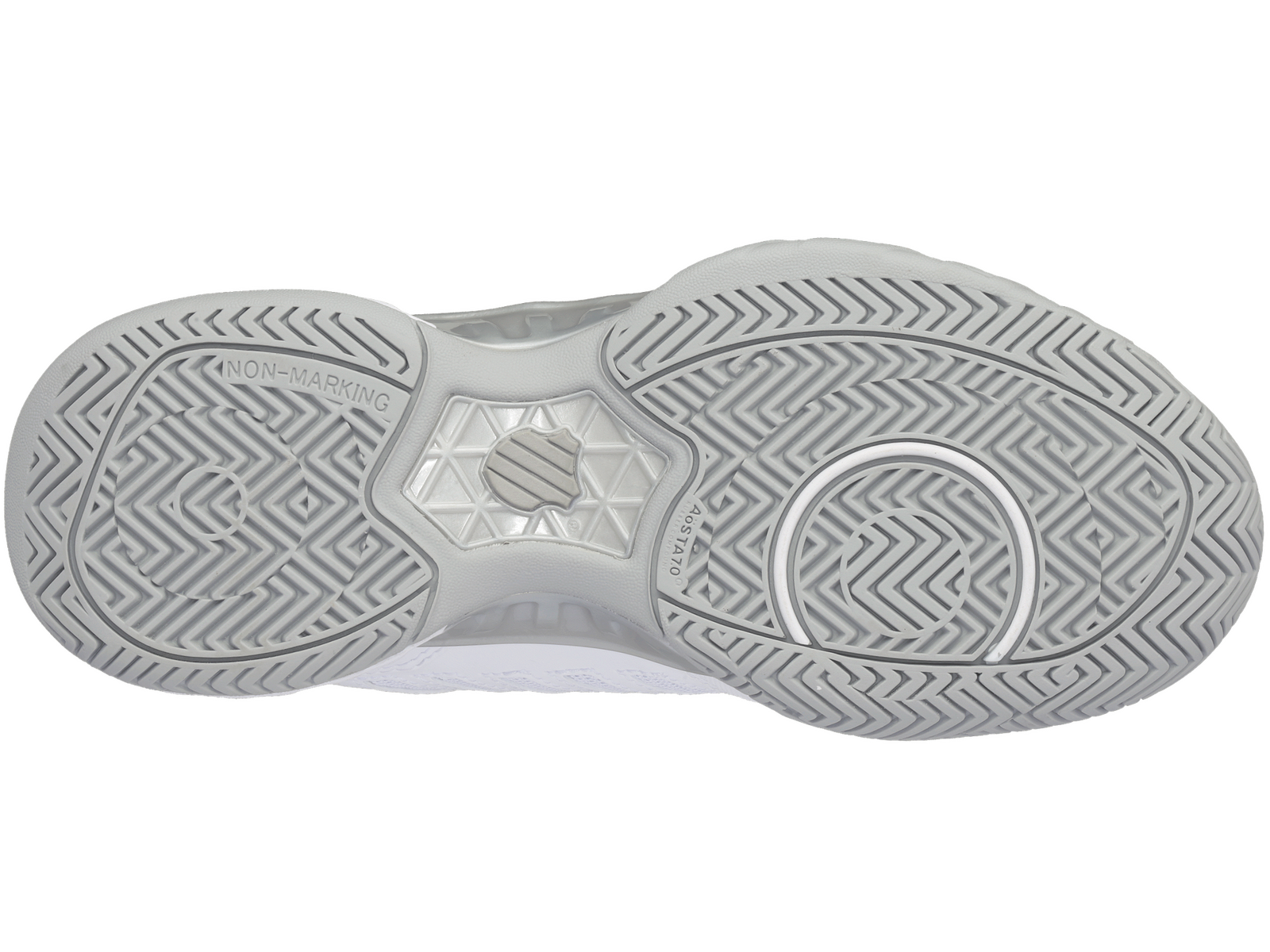 K-Swiss Womens Bigshot 4 AC Tennis Shoes - White/Silver - US 9.5