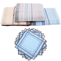 Mens HANDKERCHIEFS 100% Cotton Pocket Square Hanky Handkerchief 35x35cm - 4 Hankies