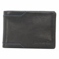 Pierre Cardin Mens Soft Italian Leather Slimline Bi-Fold Wallet - Black