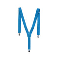 Mens Suspenders Braces Adjustable Strong Clip On Elastic Formal Wedding Slim - Sky Blue