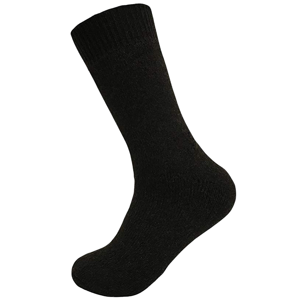 Merino Wool Mens Loose Top Thermal Socks Diabetic Comfort Circulation - 1 Pair - Grey - 7-11