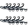 10x Socks Hangers Plastic Sock Hook Retail Display Front Hang Bulk - Black