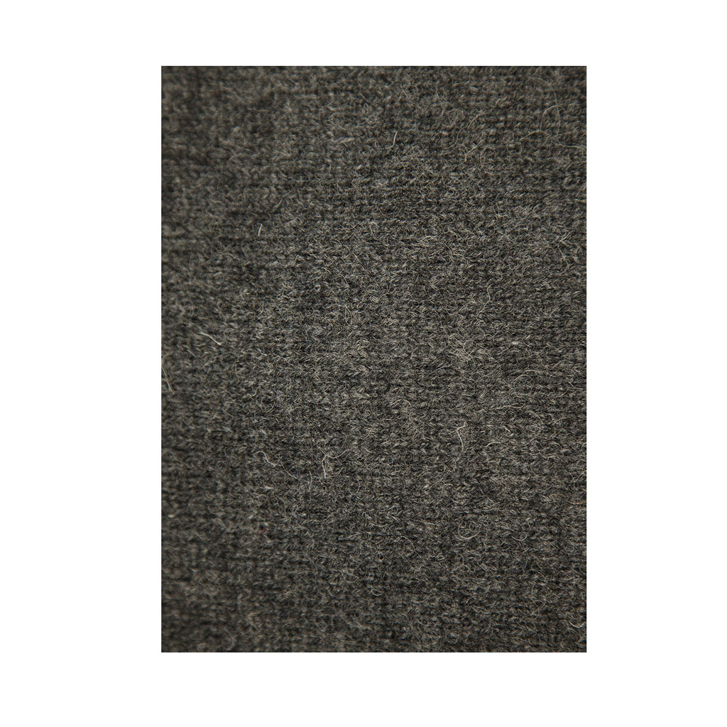Mens 100% Shetland Ragg Wool Round Neck Knit Jumper Pullover Crew Sweater - Charcoal (29) - S