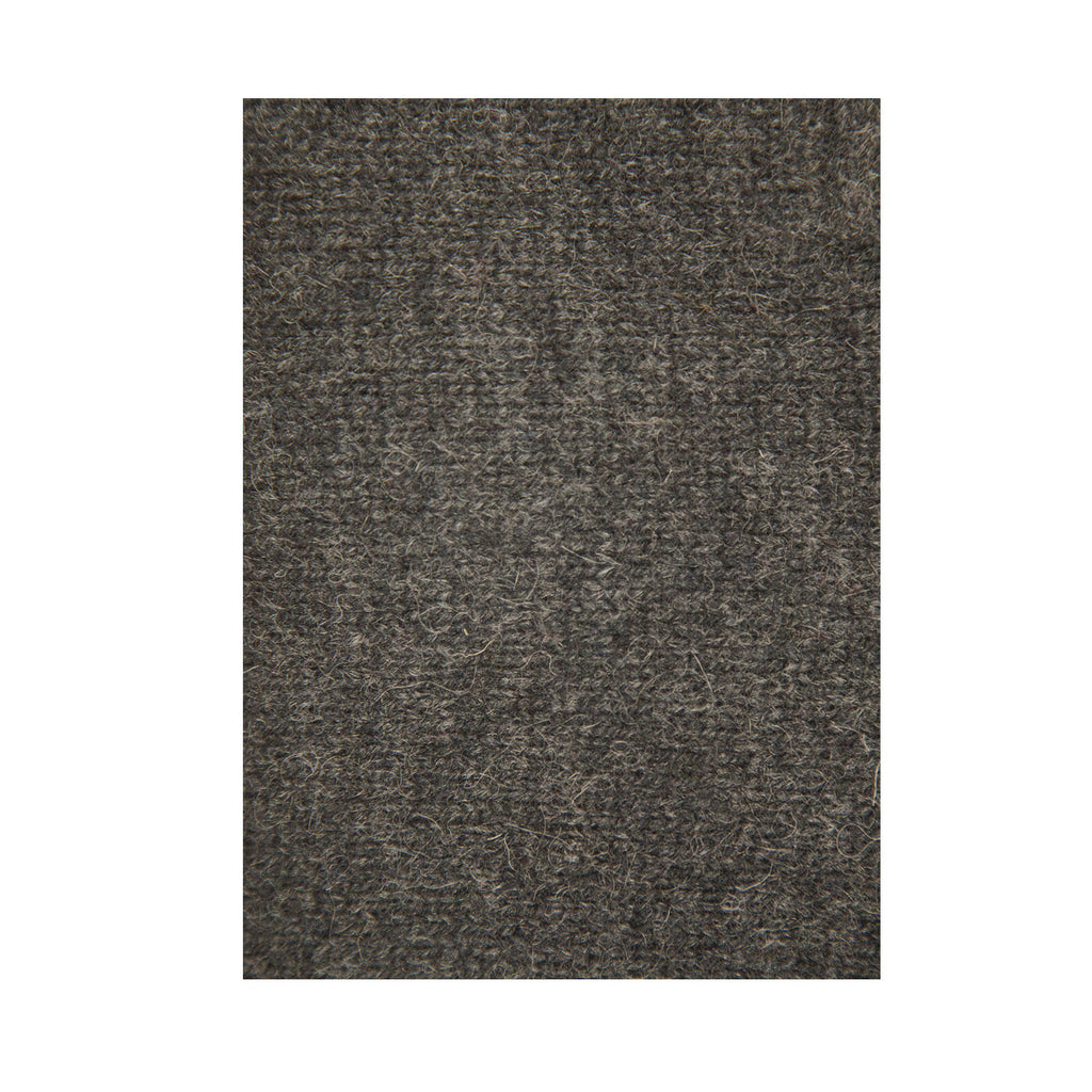 100% SHETLAND RAGG WOOL Half Zip Up Knit JUMPER Pullover Mens Sweater Knitted - Charcoal - M