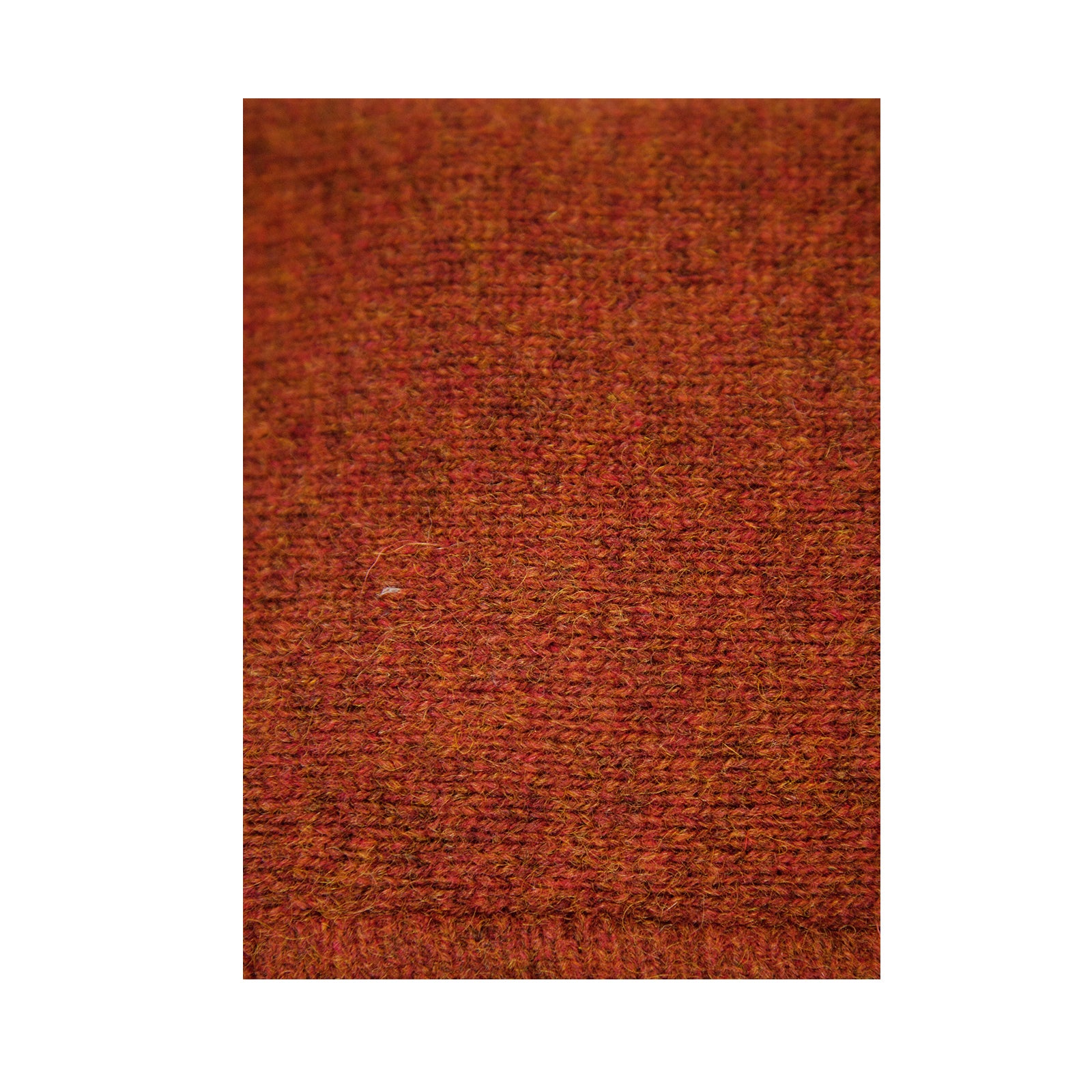 100% SHETLAND RAGG WOOL Zip Up Knit JUMPER Pullover Mens Sweater Knitted - Rust 5XL