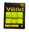 Volkl Super Perf Over Grip Neon Yellow Overgrip Tennis Squash Badminton - 3 Pack