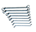 Wurth Double-End Box Wrench Set, Deep Offset – 8 Piece Metric, POWERDRIV Bi-Hex, Chrome Vanadium Steel