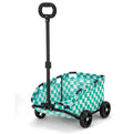 Green Lattice Compact Foldable Pet Stroller for Dogs and Cats - Lightweight Travel Pushchair for Small Pets, Teddy Dogs, and Cats - Portable and Collapsible Pet Buggy for Outdoor Adventures