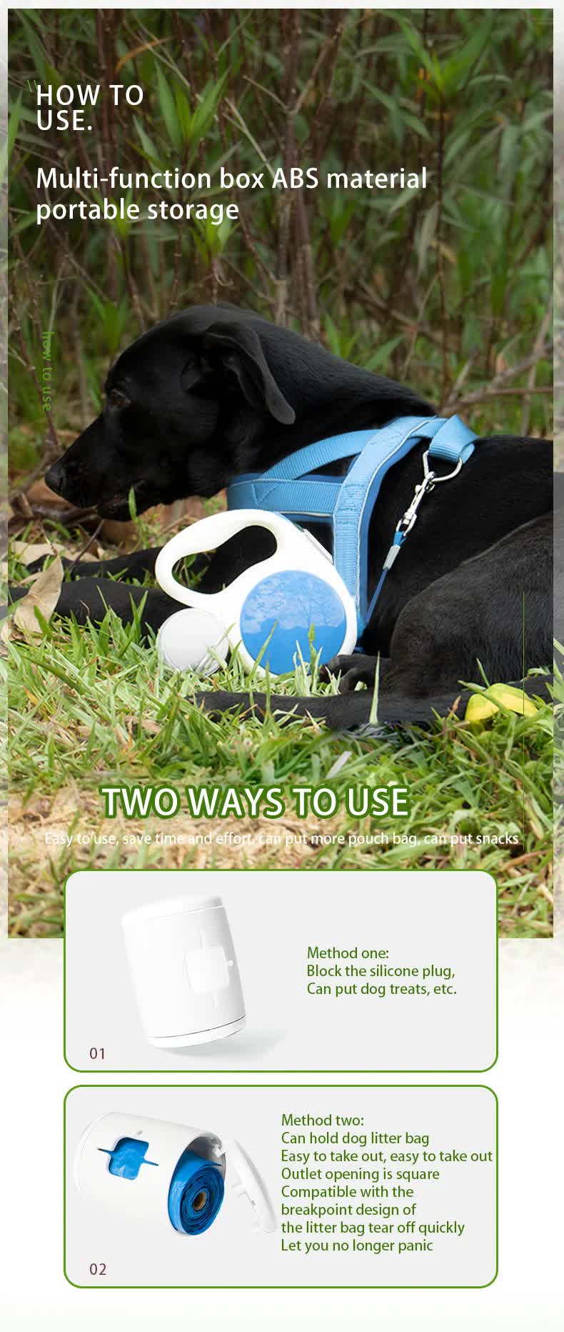 White 5M Retractable Dog Leash - With Small Box, Suitable For Small And Medium Dogs