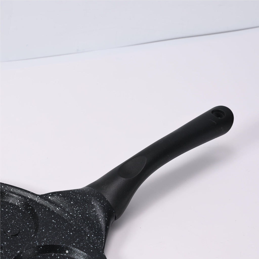 Black Cartoon Versatile Non-Stick Frying Pan (27cm) - Induction Ready Skillet for Everyday Cooking