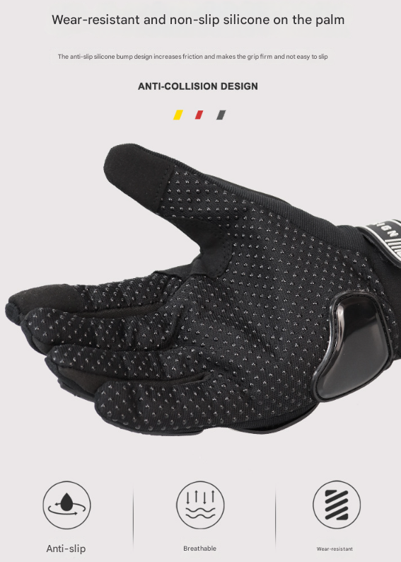 Size 2XL Green and Black Protective Motorcycle Riding Gloves - Hard Knuckle Armour & Touchscreen Fingertips