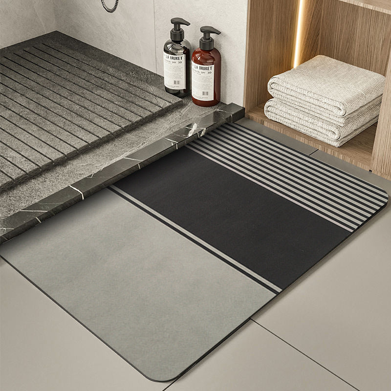 Golden and luxurious years Modern Absorbent Diatomaceous Earth Bath Mat - Quick Dry, Non-Slip, Soft Bathroom Floor Mat