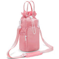Pink Protective Crossbody Water Bottle Holder with Pockets, Fits 40oz Stanley Tumbler