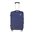 24" Digital Weighing Scale and USB Charging Port Lightweight Luggage Suitcase Silver Blue
