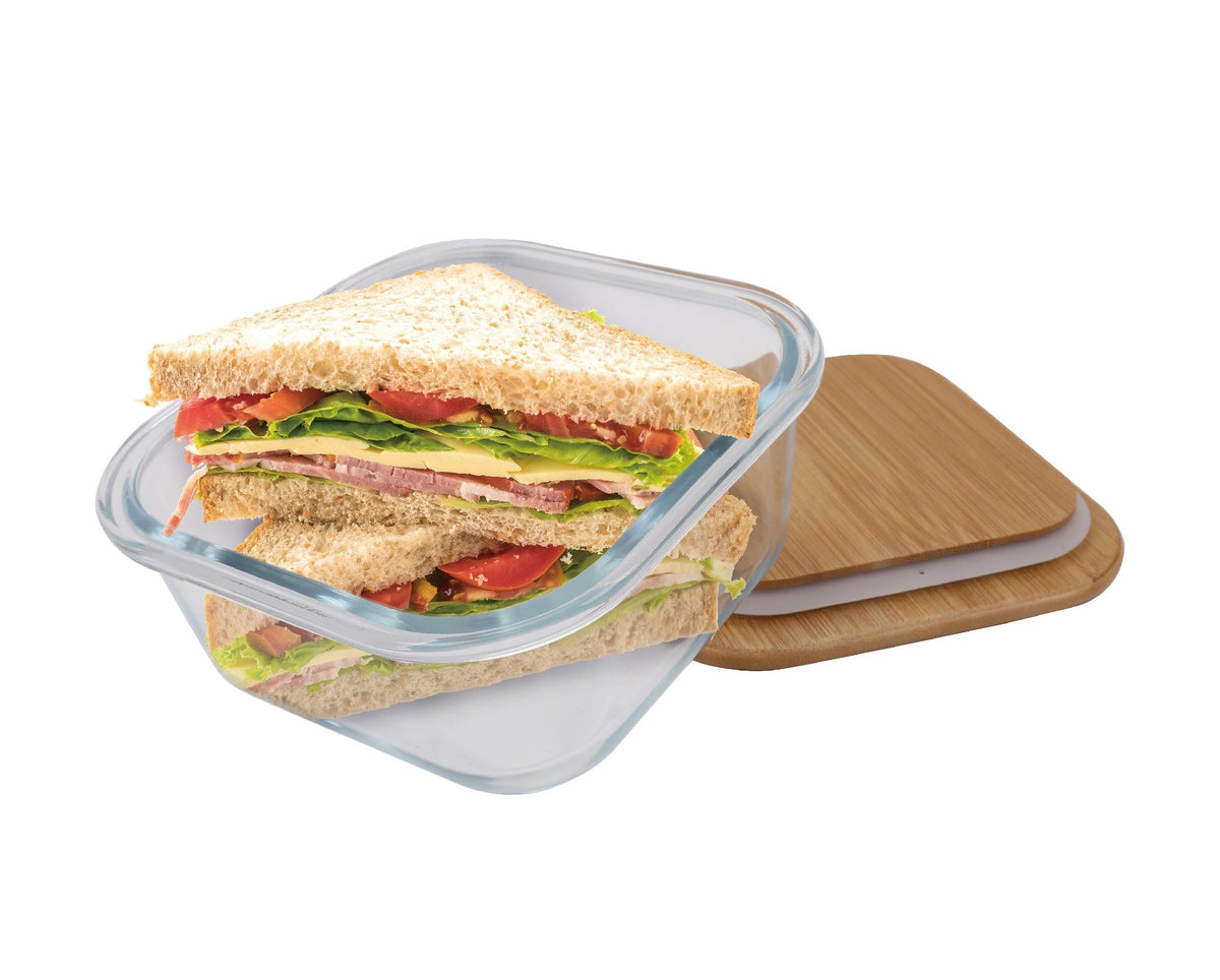 4 Pcs Bamboo Food Container - Medium