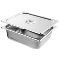 VEVOR 8 Pack Hotel Pans, 1/2 Size Anti-Jam Steam Pan with Lid, 0.8mm Thick Stainless Steel Steam Table Pan, 4-Inch Deep Commercial Table Pan, Catering Storage Food Pan, for Industrial & Scientific