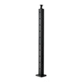 VEVOR Cable Railing Post, 36x2x2 Inch Stair Railing Post, with Pre-Drilled 30° Angled Holes, Stainless Steel Cable Rail Post with Horizontal and Curved Bracket, 1-Pack, Black, 1JZLGZXHS914YIVIS001V0