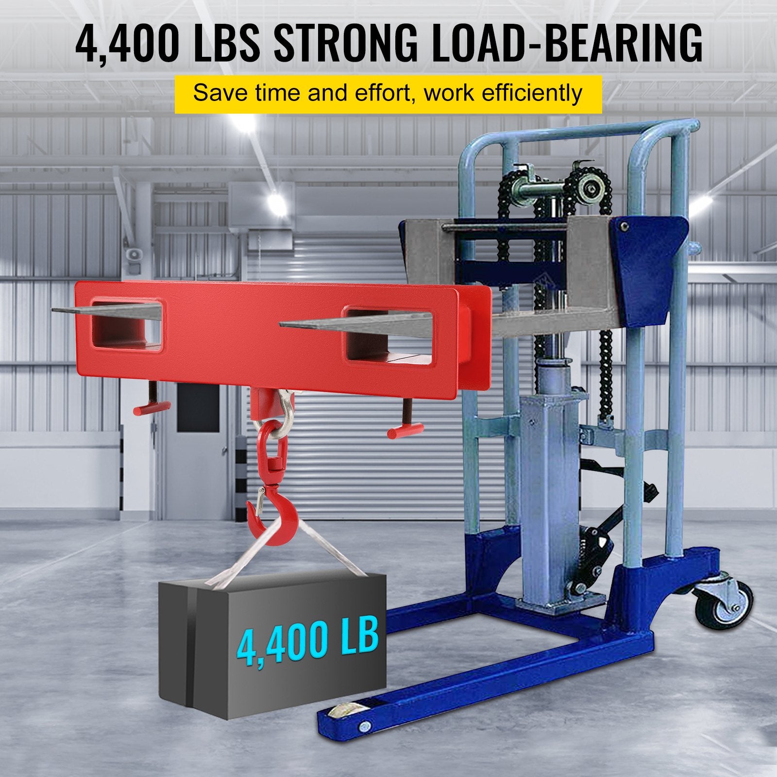 VEVOR Forklift Lifting Hook 6000 LBS Capacity Forklift Lifting Hoist Swivel Hook Mobile Crane Forklift Attachments