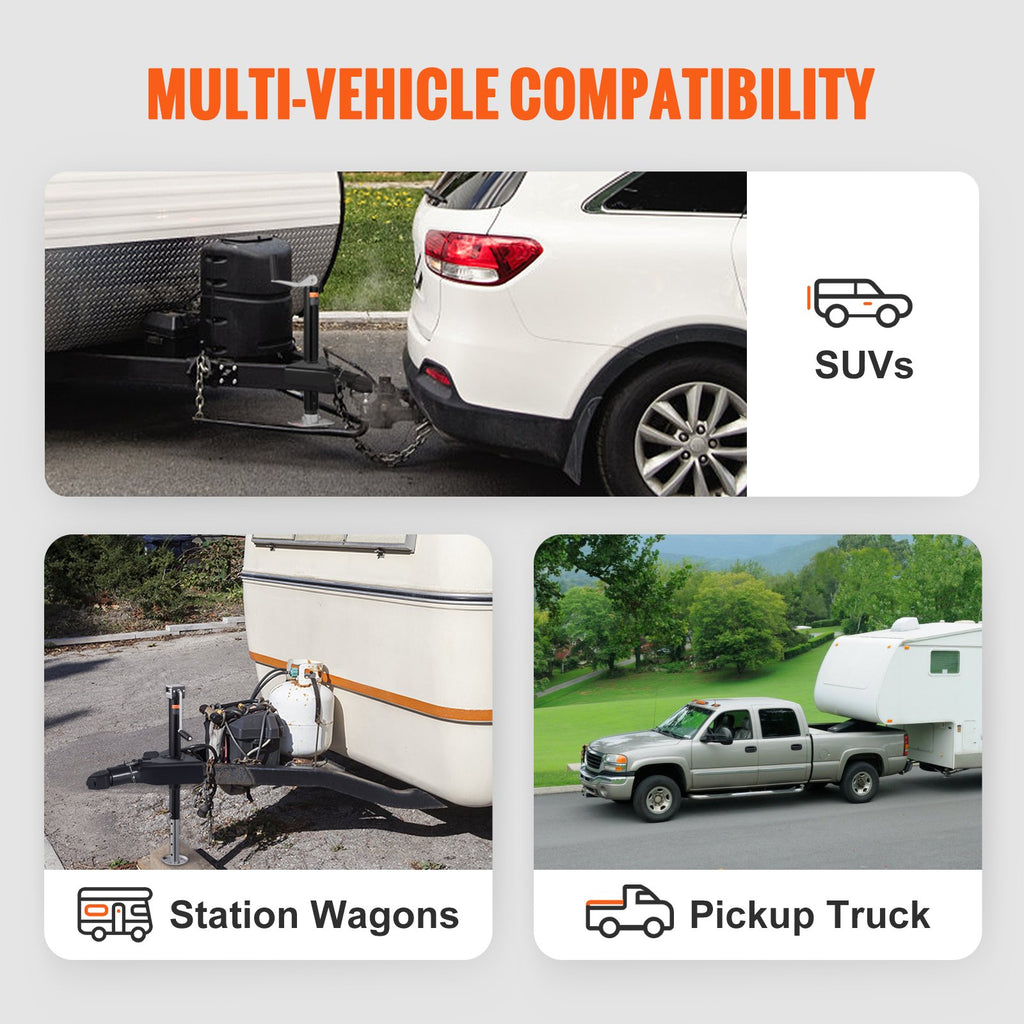 VEVOR A-Frame Trailer Coupler, Fits 2-Inch Hitch Ball Size, 7000 lbs Towing Capacity, Heavy Duty Steel Coupler, Ideal for Towing Station Wagons, Pickup Trucks, SUVs, Campers, Black Coating Surface