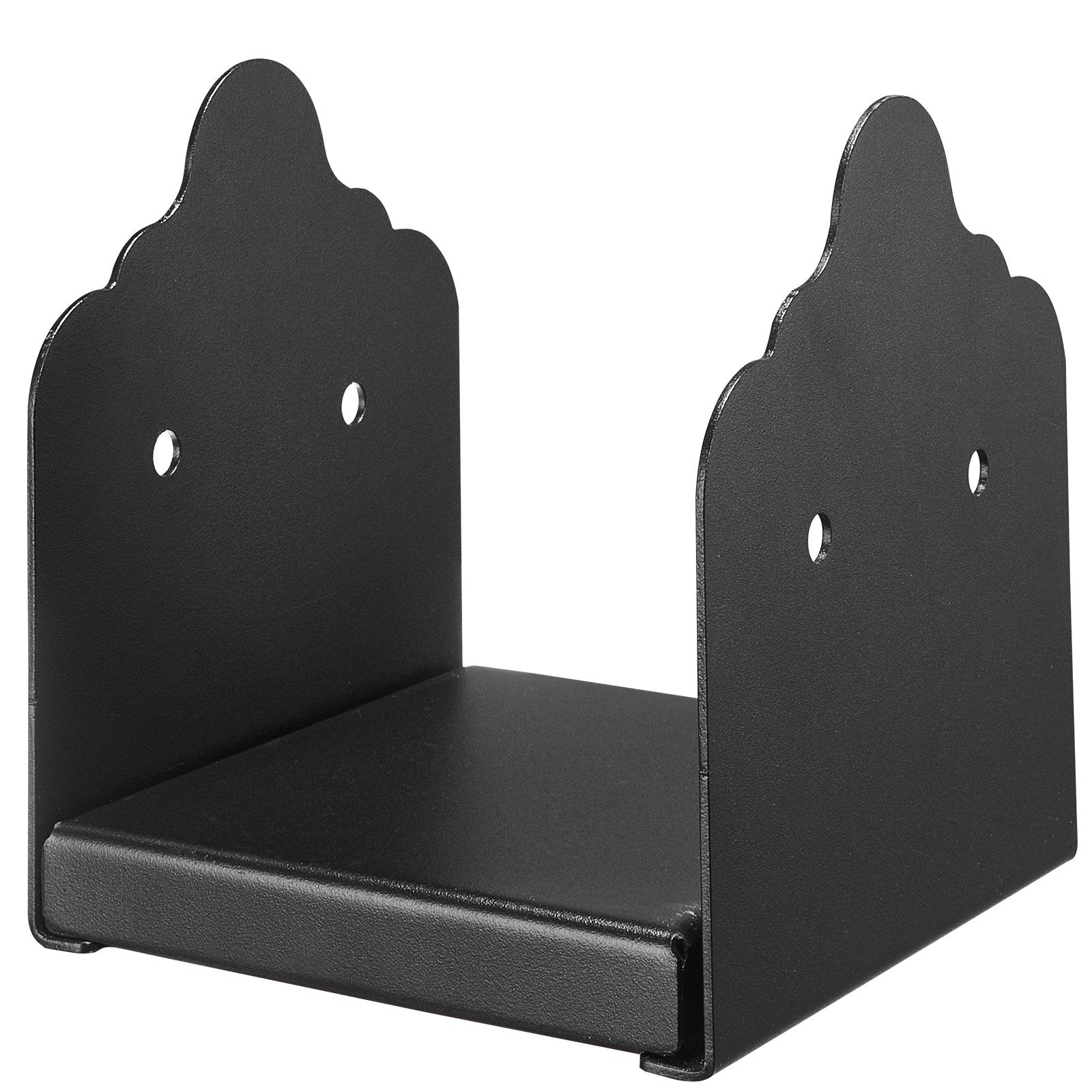 VEVOR 6x6 Post Base 2 Pcs, Inner Size 5.9x5.55 inch / 150x141 mm Post Brackets, Heavy Duty Carbon Steel Decking Posts, Wood Posts Brackets for Pavilion Deck Railing Support Deck Base Plate, Black