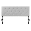 VEVOR Headboard, Full Size Headboard with Adjustable Height, Comfortable Diamond Tufted for Full Size Bed, W 56.3 x H（35.6-47.4）inches, Ideal for Bedroom, Hotel, Homestay, Dormitory, Light Grey