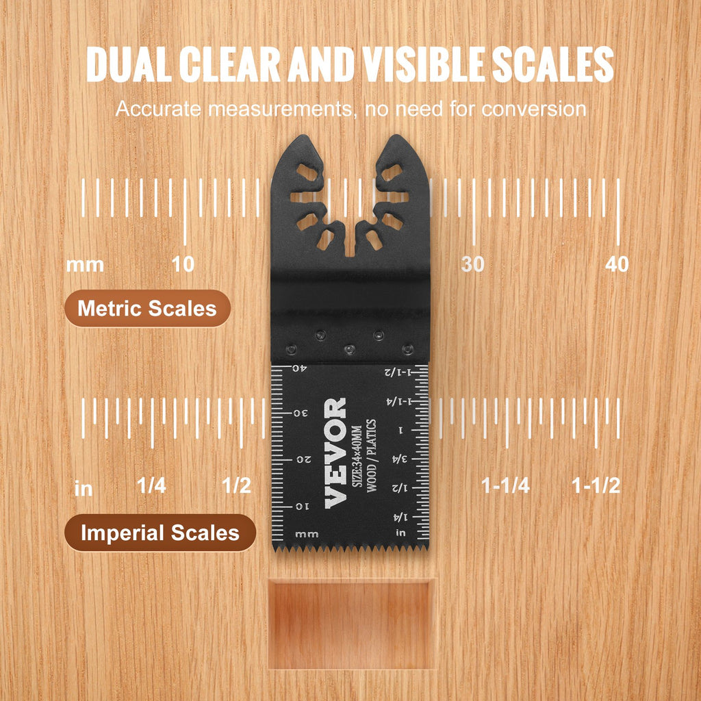 VEVOR 50PCS Oscillating Saw Blades, Universal Quick Release Oscillating Saw Blades, Multitool Tool Blades for Wood Plastic Aluminum, Fit Dewalt Bosch Milwaukee Hitachi Chicago Craftsman