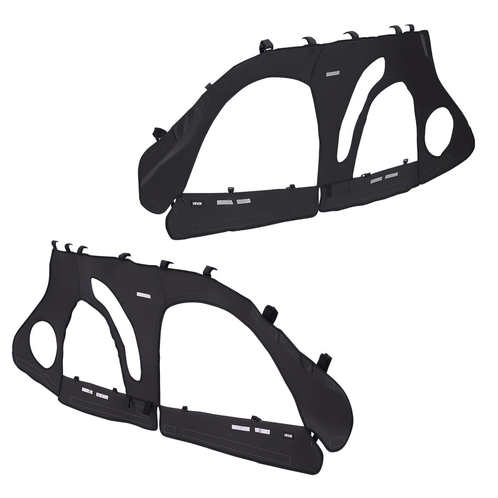 VEVOR Cab Enclosure Upper Doors, Compatible with Polaris RZR PRO 2020-2024/Polaris RZR Turbo2022-2024, Soft Upper Doors, Upgraded Zipper UTV Soft Side Window Kit, Fit with Side Mirrors and Windshields
