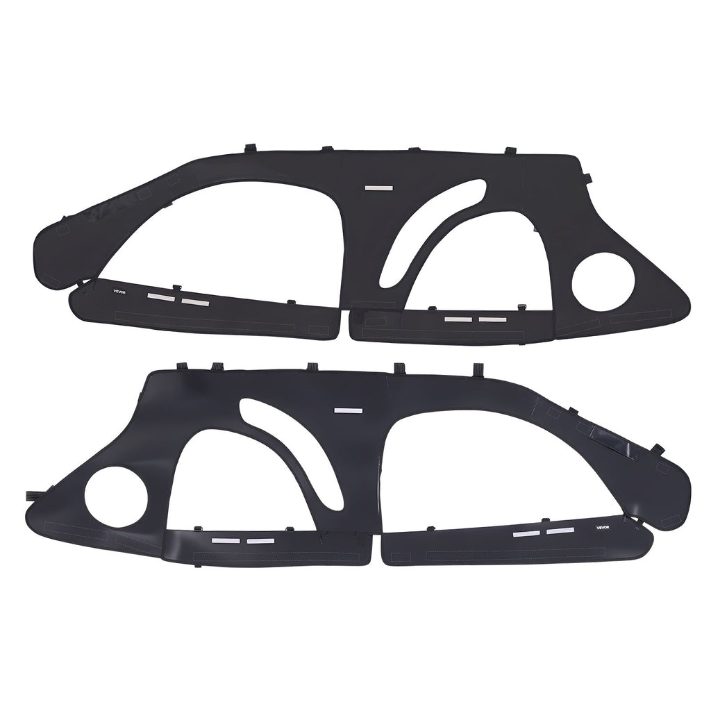 VEVOR Cab Enclosure Upper Doors, Compatible with Polaris RZR PRO 2020-2024/Polaris RZR Turbo2022-2024, Soft Upper Doors, Upgraded Zipper UTV Soft Side Window Kit, Fit with Side Mirrors and Windshields