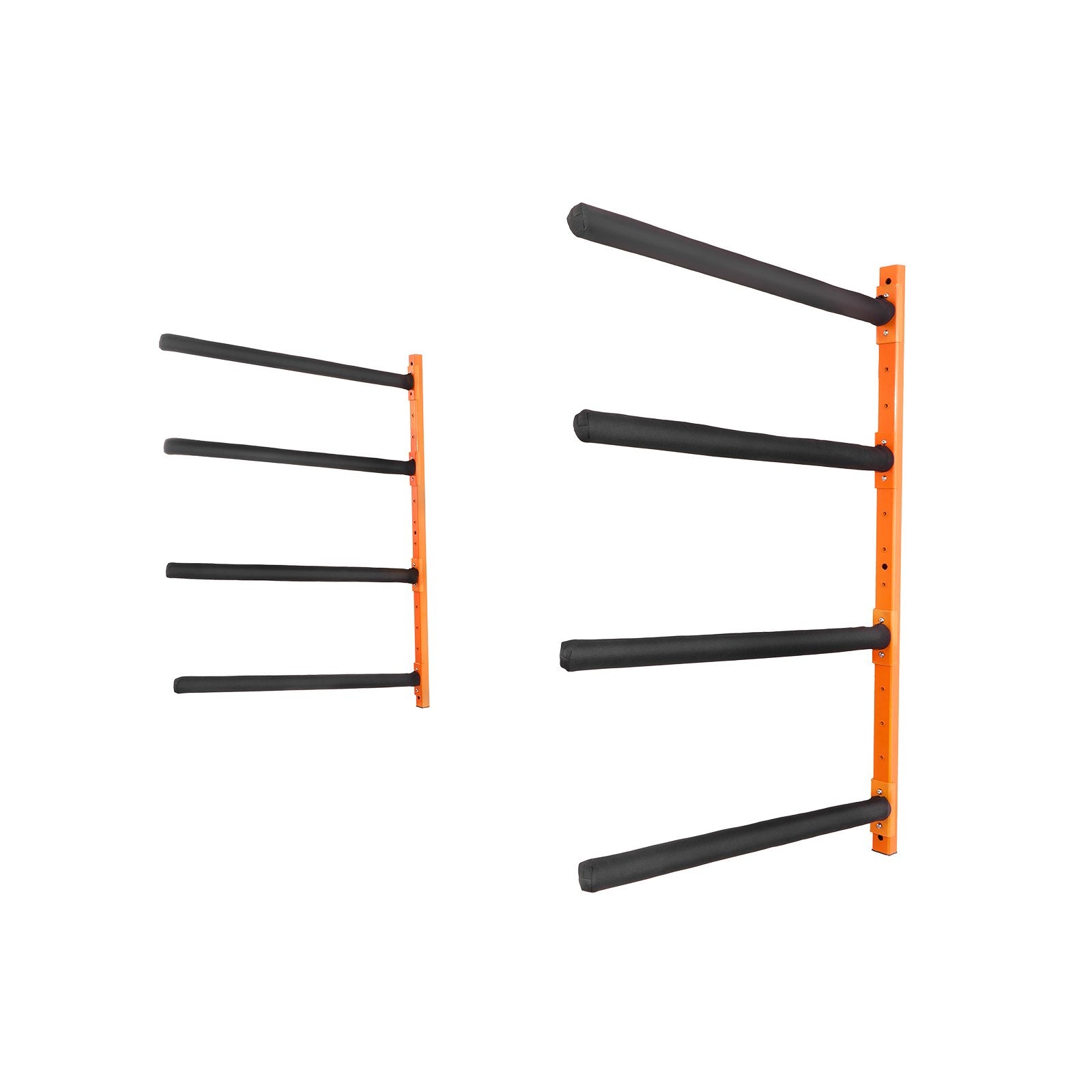 VEVOR Wall Kayak Storage Rack, 4-Capacity Wall Mounted Kayak Holders for Kayak Canoe Paddle Board, Kayak Storage Hooks with Adjustable Padded Arms, 181.6 KG Load Kayak Hanger for Indoor Outdoor Garage