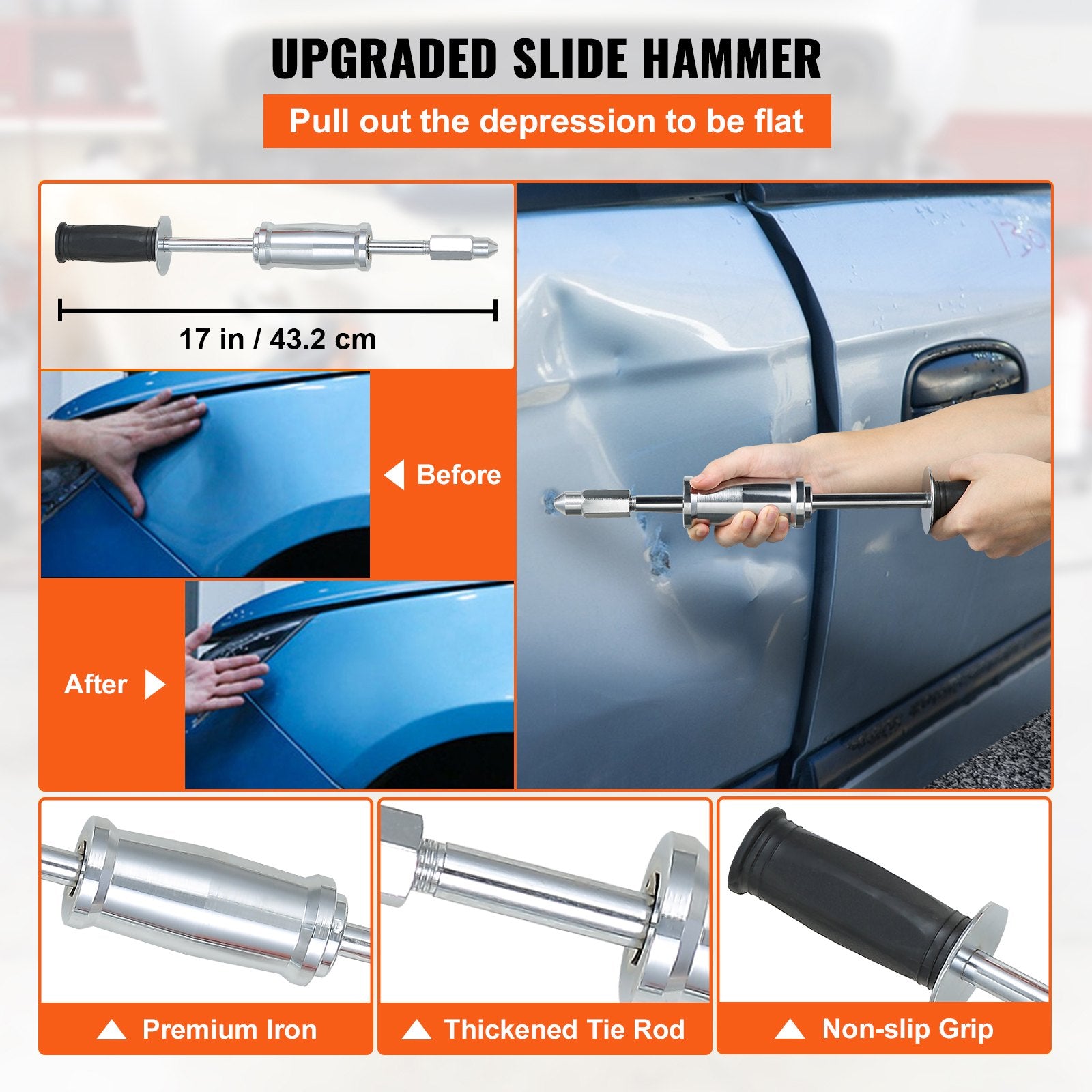 VEVOR Stud Welder Kit, 1600A Stud Welder Dent Repair Kit, 800VA Spot Welder Stud, 220V Stud Gun Dent Puller Kit with Complete Accessories, Dent Welder Repair for Auto Body Repairing