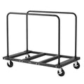 VEVOR Drywall Cart Dolly, 816 kg Load Capacity, Steel Panel Truck Cart with 12.5 mm Swivel Casters, Lumber Drywall Dolly with Tie-Down Strap & 2 Side Handrails for Factory, Warehouse, Garage, Black
