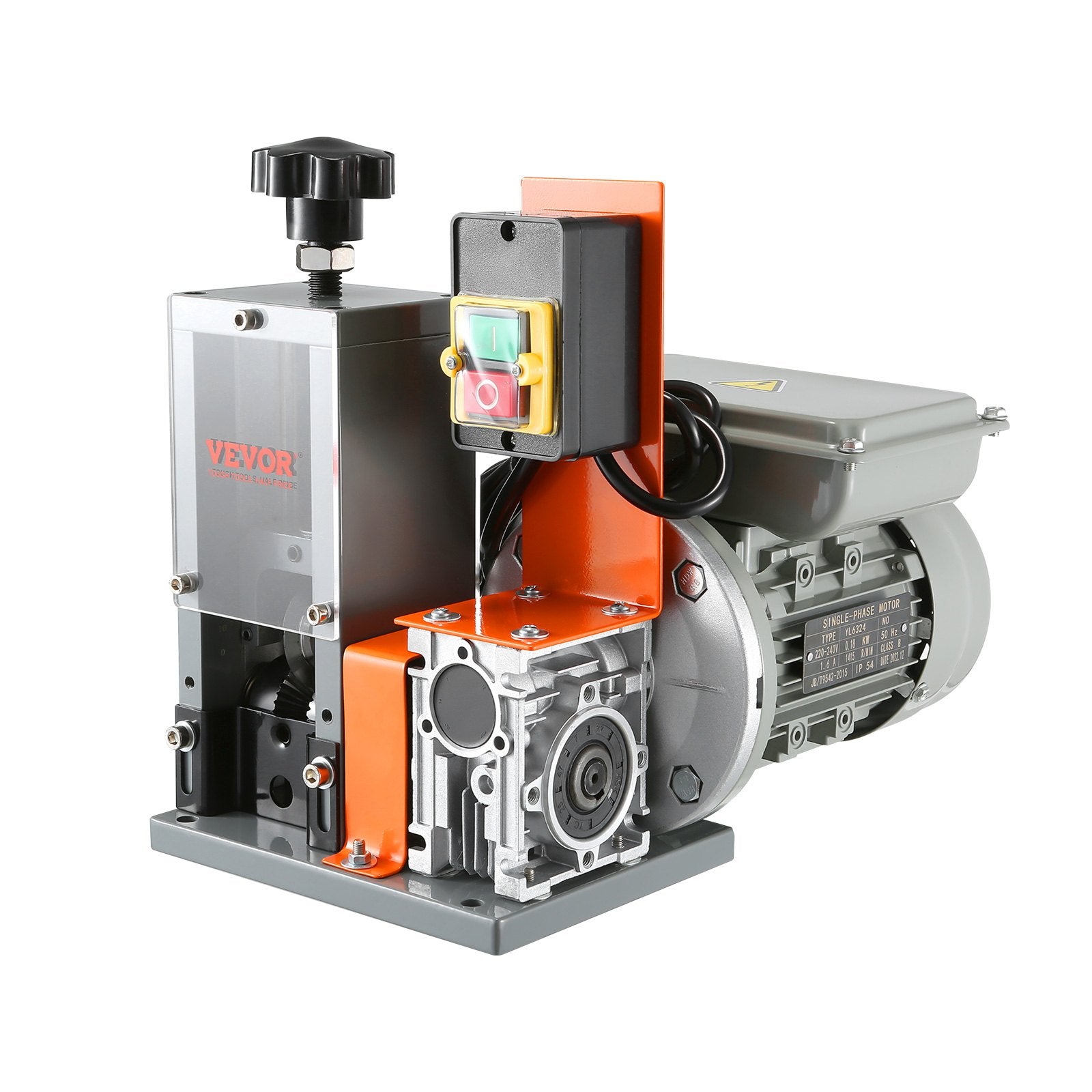 VEVOR Automatic Wire Stripping Machine, 0.06''-1.18'' Electric Motorized Cable Stripper, 180 W, 60 ft/min Wire Peeler with Visible Stripping Depth Reference, for Scrap Copper Recycling
