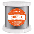 VEVOR Wire Rope Kit, 3.18 mm 305 m 316 Stainless Steel Cable with Cutter and Gloves, 7.1KN Breaking Strength, 7x7 Strands Construction Marine Aircraft Grade for Handrail Stair Decking Fence Outdoors