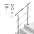 VEVOR 39.4in Handrails for Outdoor Steps 2 Crossbars Staircase for Porch Deck