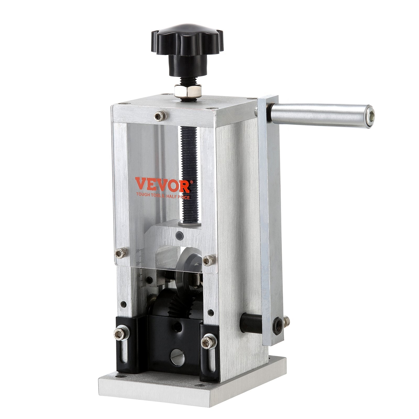 VEVOR Manual Wire Stripping Machine, 0.06''-0.98'' Copper Stripper with Hand Crank or Drill Powered, Visible Stripping Depth Reference, Portable Aluminum Frame Wire Peeler for Scrap Copper Recycling