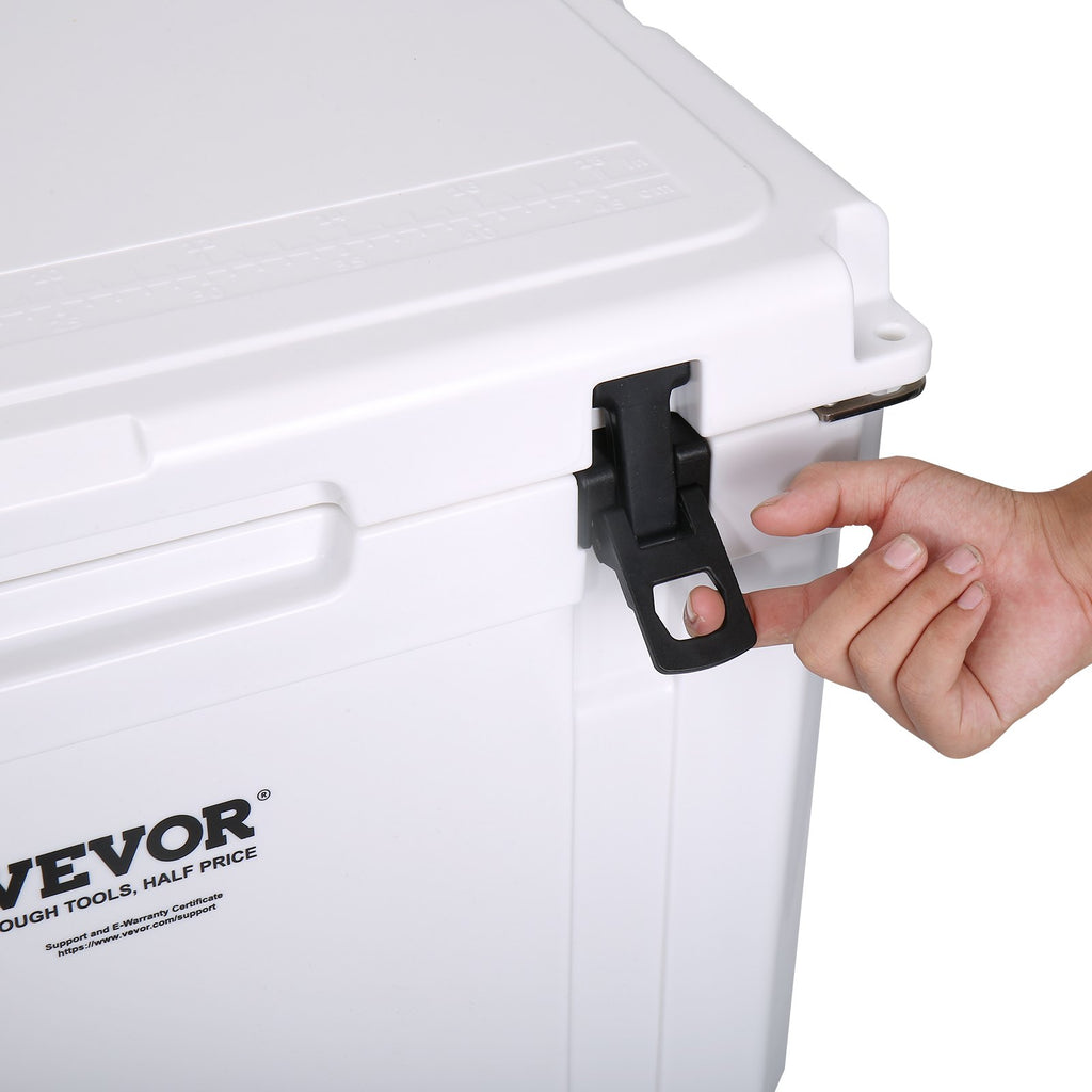 VEVOR Insulated Portable Cooler, 65 qt, Holds 65 Cans, Ice Retention Hard Cooler with Heavy Duty Handle, Ice Chest Lunch Box for Camping, Beach, Picnic, Travel, Outdoor, Keeps Ice for up to 6 Days