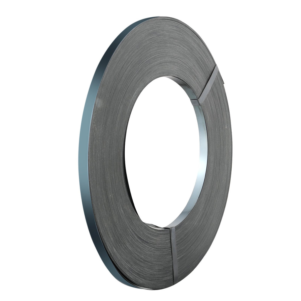 VEVOR Packaging Steel Strapping Roll, 500 m Length x 19 mm Width x 0.55 mm Thickness, 770 kg Break Strength, Heavy Duty Banding Pallet Strap Coil, Portable Strong Banding Packing Metal Straps, Black