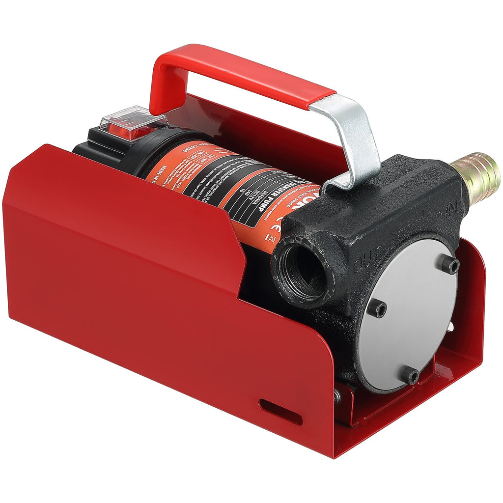 VEVOR Fuel Transfer Pump, 12V DC, 10 GPM, 8 m Lift, Portable Electric Diesel Transfer Extractor Pump Kit with Automatic Shut-off Nozzle, Delivery & Suction Hose for Diesel, Kerosene, Transformer Oil