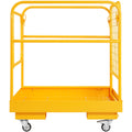 VEVOR Forklift Safety Cage, 544 kg Load Capacity, 92 x 92 cm Folding Forklift Work Platform with Lockable Swivel Wheels, Drain Hole, and Device Chain, Holds 1 to 2 Adults, Perfect for Aerial Work
