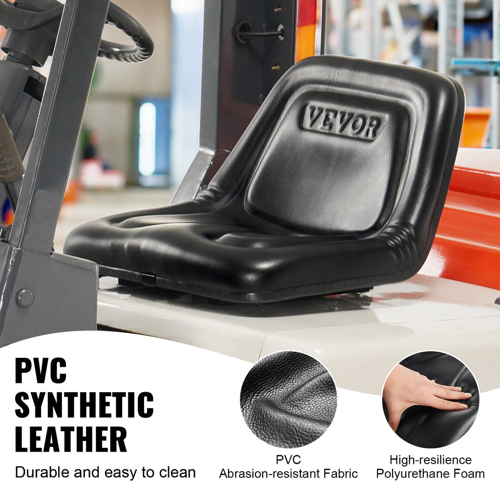 VEVOR Universal Tracor Seat, Lawn Mower Seat with Micro Switch and Drainage Holes, 16-34 cm Extended Slot Tractor Seat for Tractor Loader Excavator